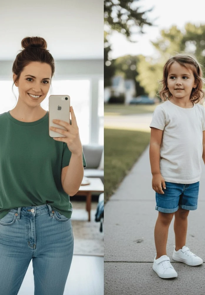 image to image ai create hug Younger Self